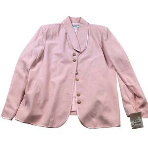 Vintage Lew Magram Blazer Womens 18 Pink Rayon Blend Sport Coat